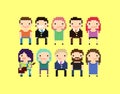 Pixel People Royalty Free Stock Photo