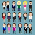 Pixel People Royalty Free Stock Photo