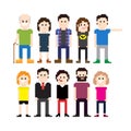 Pixel People Royalty Free Stock Photo