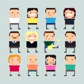 Pixel People Royalty Free Stock Photo