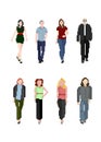 pixel people set Royalty Free Stock Photo