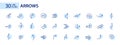 30 pixel perfect arrow icons. Doodle user interface