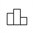 Pixel perfect black thin line icon of an award champion podium. Editable stroke vector 64x64 pixel. Scale 5000% preview.