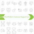 Pixel Perfect ,Customer Support Icon Set. Engaging and clear icons for enhancing user assistance,Call Centers, CRM, chat
