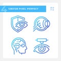 Pixel perfect eye care icons set Royalty Free Stock Photo