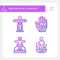Pixel perfect gradient simple icons set Royalty Free Stock Photo
