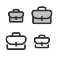 Pixel-perfect linear briefcase icon