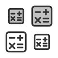 Pixel-perfect linear icon of calculator