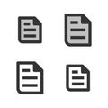 Pixel-perfect linear icon of document