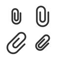 Pixel-perfect linear icon of a paper clip