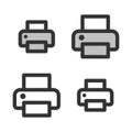 Pixel-perfect linear icon of printer