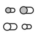 Pixel-perfect linear icon of slider button in off position Royalty Free Stock Photo