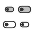 Pixel-perfect linear icon of slider button in off position Royalty Free Stock Photo