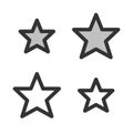 Pixel-perfect linear icon of star