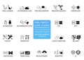 Pixel perfect thin line icons and symbols for machine learning / deep learning / artificial intelligence