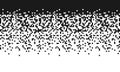 Pixels scattered, dissolve.