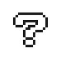 Pixel question mark icon. Clipart image Royalty Free Stock Photo