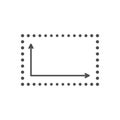 Pixel resolution line outline icon Royalty Free Stock Photo