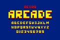 Pixel retro arcade game style font