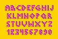 Pixel retro video game font. 80 s retro alphabet font.