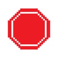 Pixel road sign icon simple design. vector