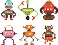 pixel robot collection. Vector illustration decorative design