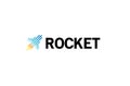 Pixel Rocket Launch Logo