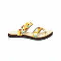 Pixel Sandal Icon Illustration On White Background