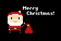 Pixel Santa Background