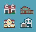 Pixel Set of Houses