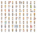 Pixel set of people Royalty Free Stock Photo