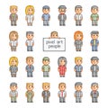 Pixel set of people Royalty Free Stock Photo