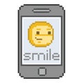 Pixel smiling smartphone