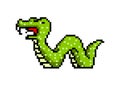 Pixel snake, art 8 bit objects. Retro game assets. Set of icons. vintage computer video arcades. vector illustration. Royalty Free Stock Photo