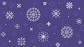 Seamless Pixel Snowflake Pattern on Purple Pink Gradient Vector Background Royalty Free Stock Photo