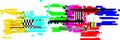 Pixel sorting effect creating an abstract composition with glitches. Distortions. And digital artifacts. Featuring