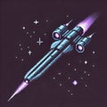 Pixel Space Interceptor Royalty Free Stock Photo