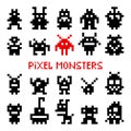 Pixel space monsters