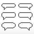 Pixel speech bubble icon.