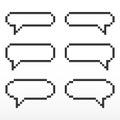 Pixel speech bubble icon.