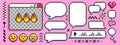 Pixel speech bubble set
