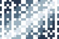 Pixel square abstract pattern in blue and navy soft tones, forming a structured geometric square design with a digi Royalty Free Stock Photo