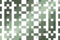Pixel square abstract pattern in sage green with geometric structured arrangement. Digital mosaic concept