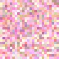Pixel square tile mosaic background - vector graphic design Royalty Free Stock Photo