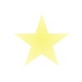 Pixel star vector eps10. Yellow pixel rating star with yellow dots inside.