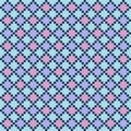 Blue, pink, and purple diamonds pixel background