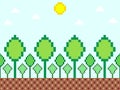 Pixel style nature background