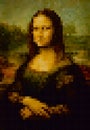 Pixel stylization of the painting by Leonardo da Vinci Mona Lisa