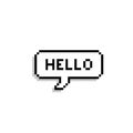 Pixel text bubble. Speech bubble icon