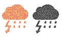 Pixel Thunderstorm Mosaic Icons